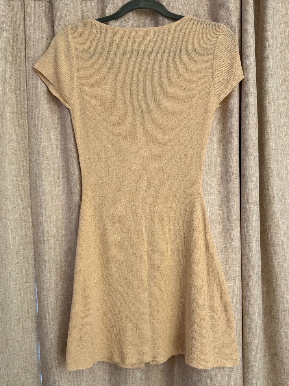 Meshki Cream Ribbed Button-Front Mini Dress - Picture 3 of 6
